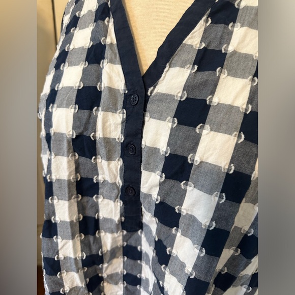 Kim rogers size 2X plaid blouse - Picture 2 of 4